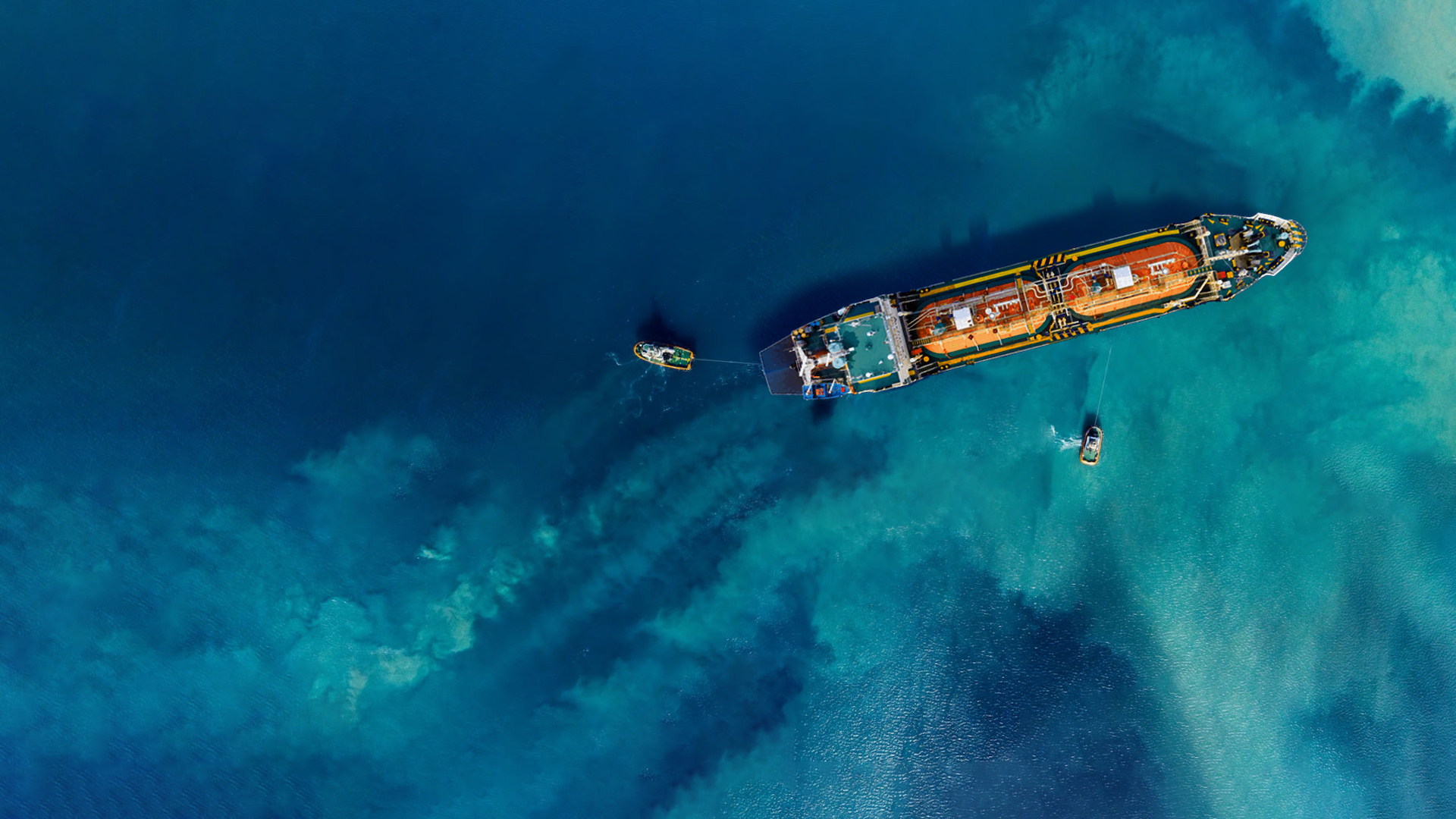 Tanker ship on the sea